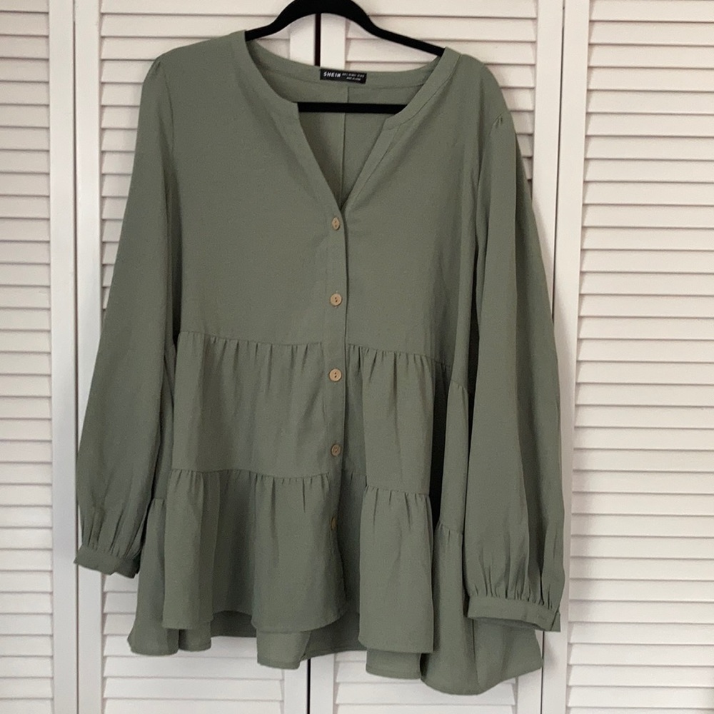 Green blouse